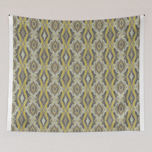 Item preview, Ikat style pattern yellow designed and sold by Alessandro Remo Mazzoni Remotextiles.