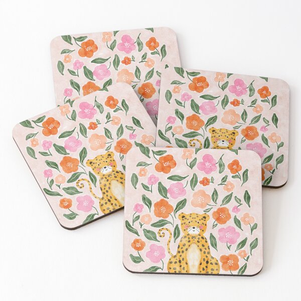 Item preview, Adorable Floral Cheetah: Charming Watercolor Illustration designed and sold by AKart19.