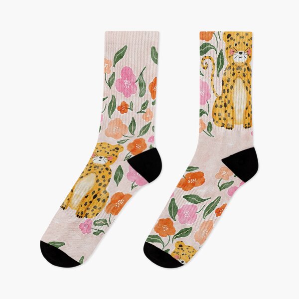 Item preview, Adorable Floral Cheetah: Charming Watercolor Illustration designed and sold by AKart19.