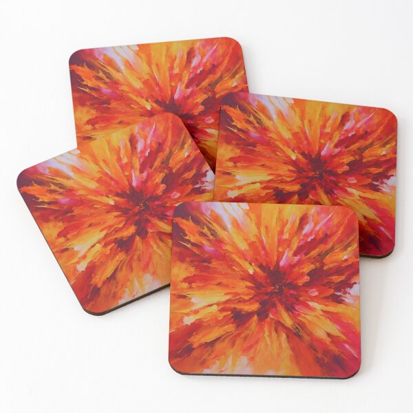 Item preview, Fiery Sunset Floral Burst Art | Bold Flower Explosion designed and sold by colorvisionart.