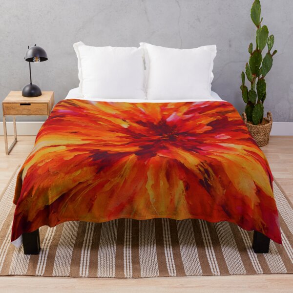 Item preview, Fiery Sunset Floral Burst Art | Bold Flower Explosion designed and sold by colorvisionart.