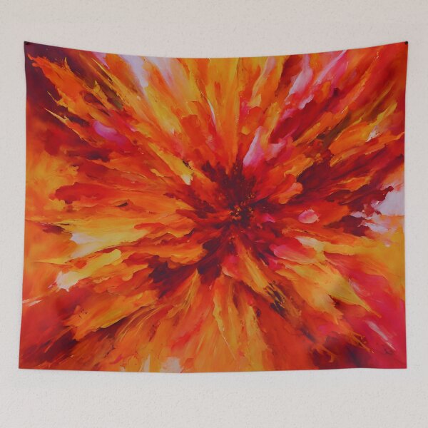 Item preview, Fiery Sunset Floral Burst Art | Bold Flower Explosion designed and sold by colorvisionart.