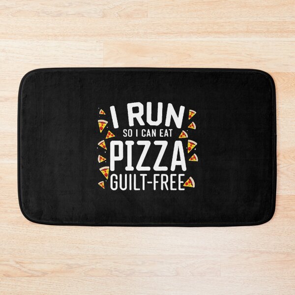 Item preview, I Run So I Can Eat Pizza Guilt-Free Runner Joke designed and sold by DomTeesHaven.