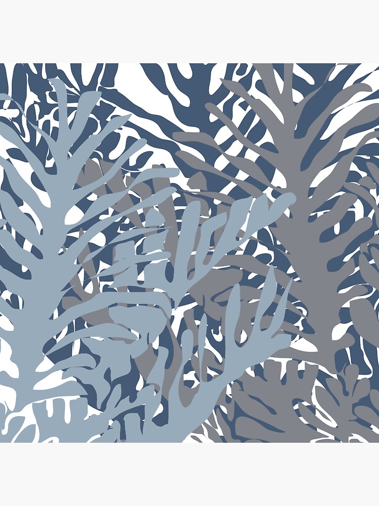 Thumbnail 3 of 3, Sticker, Palms 1 in Blue designed and sold by naomicrain.
