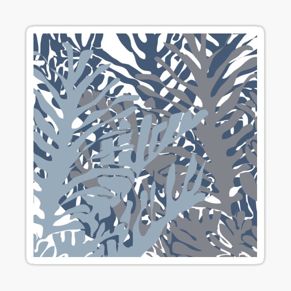 Palms 1 in Blue Sticker