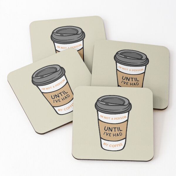 Item preview, "I'm not a person until I've had my coffee" Jokes Typography Design designed and sold by rahmastaa.