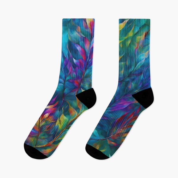 Item preview, Holographic Aquatic Foliage Art | Iridescent Botanical Print designed and sold by colorvisionart.