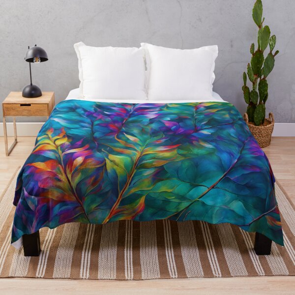 Item preview, Holographic Aquatic Foliage Art | Iridescent Botanical Print designed and sold by colorvisionart.