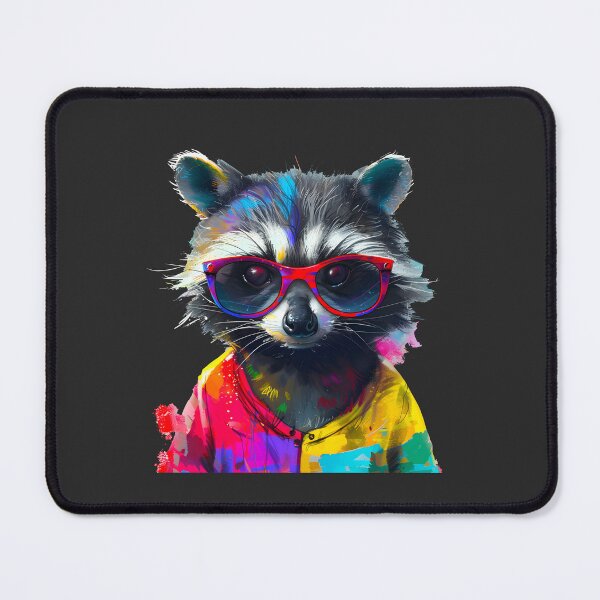 Item preview, Colorful Raccoon With Glasses designed and sold by xiao xuans.
