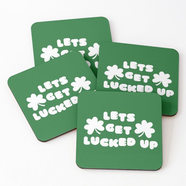 Item preview, Unisex Green St Patrick's Day Let's Get Lucked Up Trendy Slogan Gift Idea designed and sold by Vintage Eclectic Visuals.
