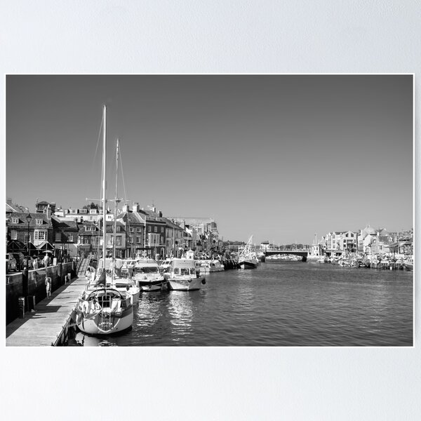Item preview, Weymouth Harbour BW designed and sold by Alisonchambers2.