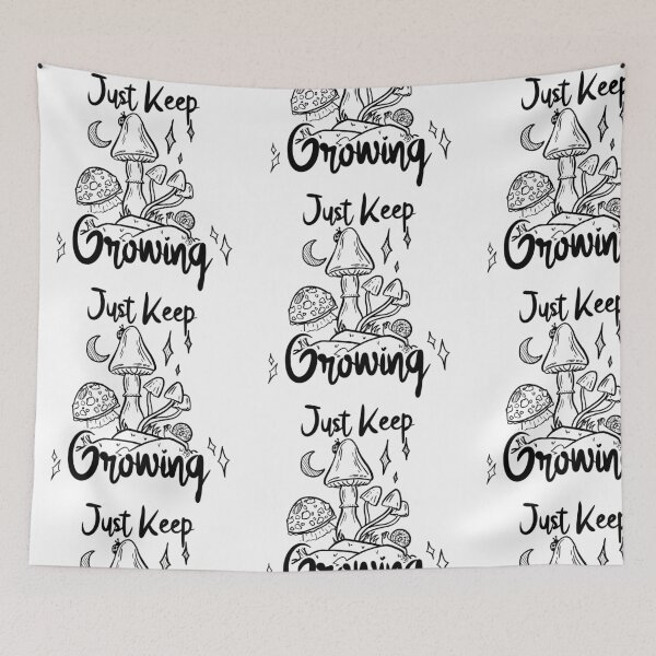 Item preview, Just Keep Growing Mushroom and Snail Design designed and sold by UB Draws.