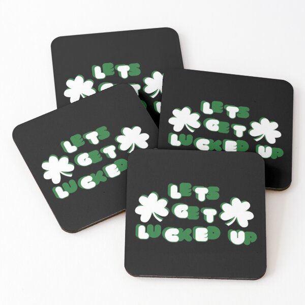 Item preview, Unisex Black and Green Happy St Patrick's Day Let's Get Lucked Up Trendy Slogan Gift Idea designed and sold by Vintage Eclectic Visuals.