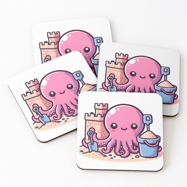 Item preview, Kawaii Octopus: A Bucket And Shovel designed and sold by CanvasCutie.