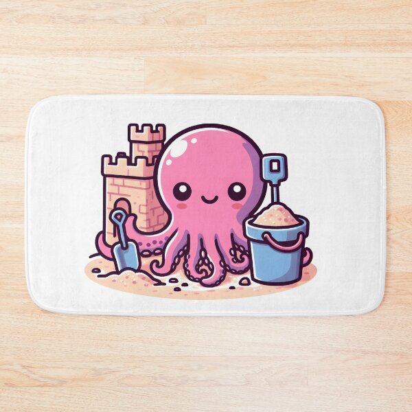 Item preview, Kawaii Octopus: A Bucket And Shovel designed and sold by CanvasCutie.