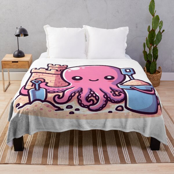 Item preview, Kawaii Octopus: A Bucket And Shovel designed and sold by CanvasCutie.