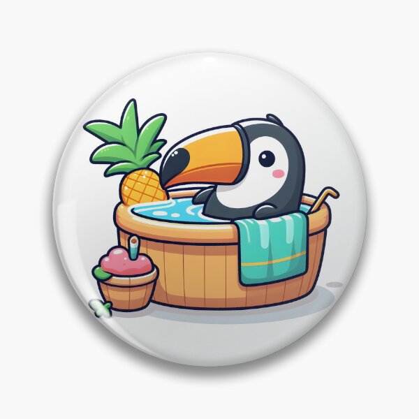 Item preview, Kawaii Toucan With Beach Towel designed and sold by CanvasCutie.
