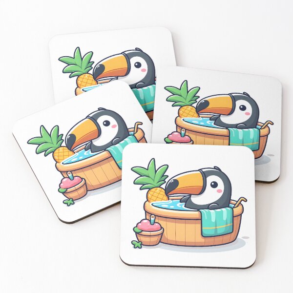 Item preview, Kawaii Toucan With Beach Towel designed and sold by CanvasCutie.