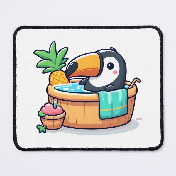 Item preview, Kawaii Toucan With Beach Towel designed and sold by CanvasCutie.