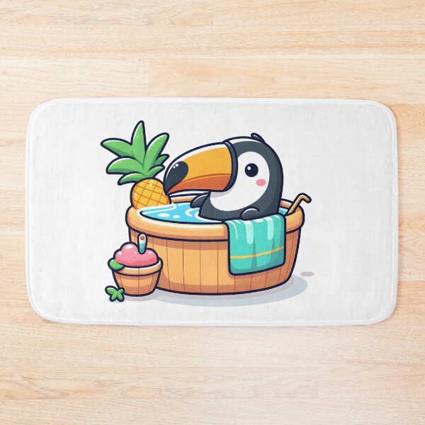 Item preview, Kawaii Toucan With Beach Towel designed and sold by CanvasCutie.