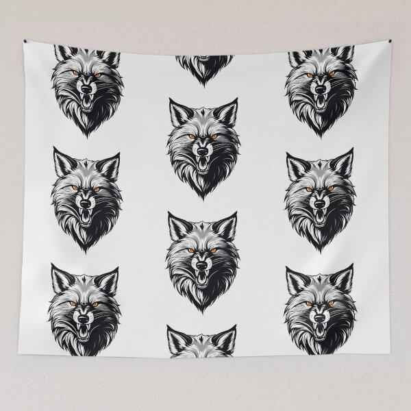 Item preview, Angry fox, black and white designed and sold by Jelena Slijepcevic.