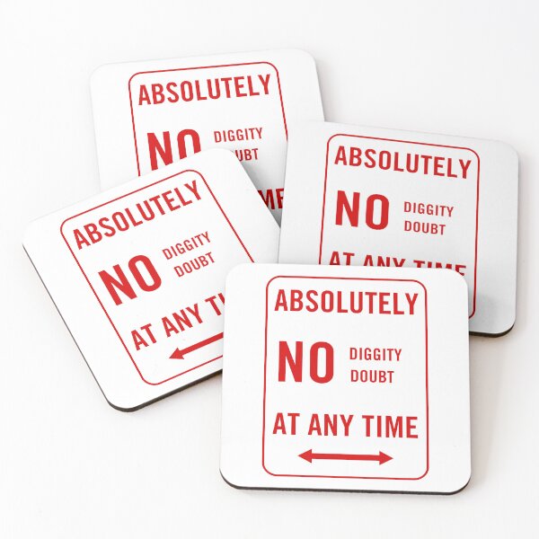 Item preview, No Diggity No Doubt Warning Sign Design designed and sold by JuiceAndJuniper.