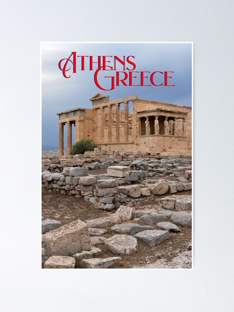 Thumbnail 1 of 3, Poster, The Erechtheum at the Acropolis in Athens, Greece designed and sold by KarenEspig.