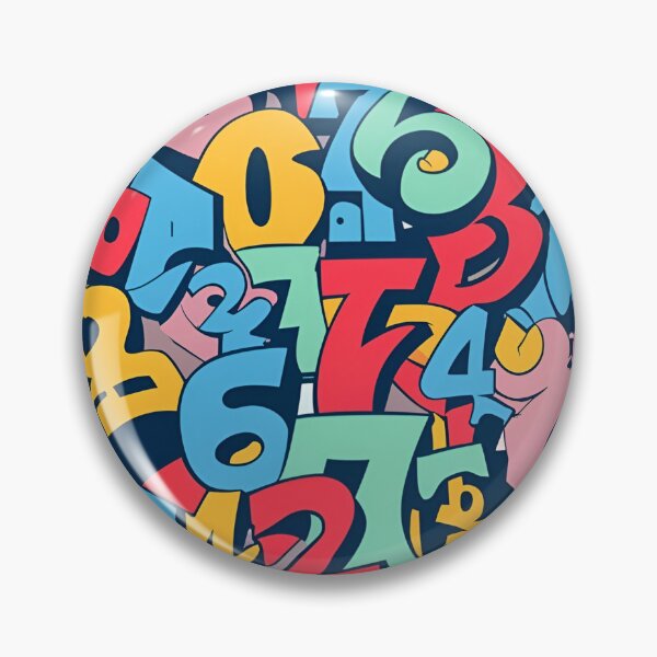 Item preview, Numbers Vector colourful art designed and sold by M0A0.