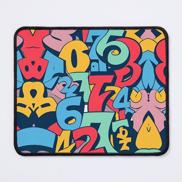 Item preview, Numbers Vector colourful art designed and sold by M0A0.