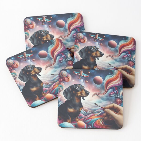 Item preview, Dachshund Marvel: Surrealist Edition designed and sold by PawspectCreate.