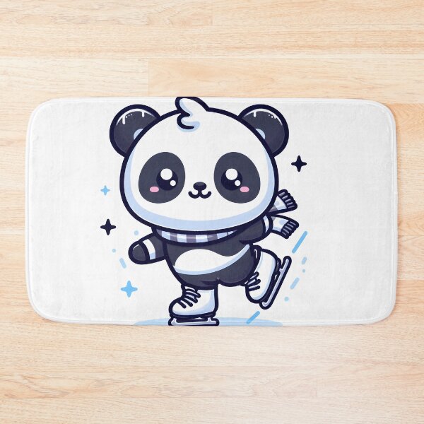 Item preview, Kawaii Panda With Ice Skates designed and sold by CanvasCutie.