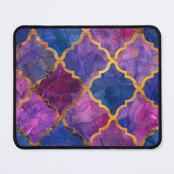 Item preview, Light Magenta, Blue & Ocher Decorative Morrocan Tile Pattern designed and sold by GrinGalore.