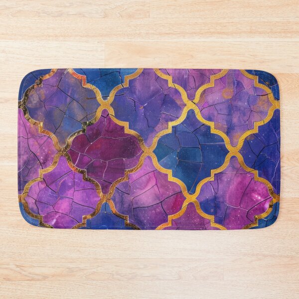 Item preview, Light Magenta, Blue & Ocher Decorative Morrocan Tile Pattern  designed and sold by GrinGalore.