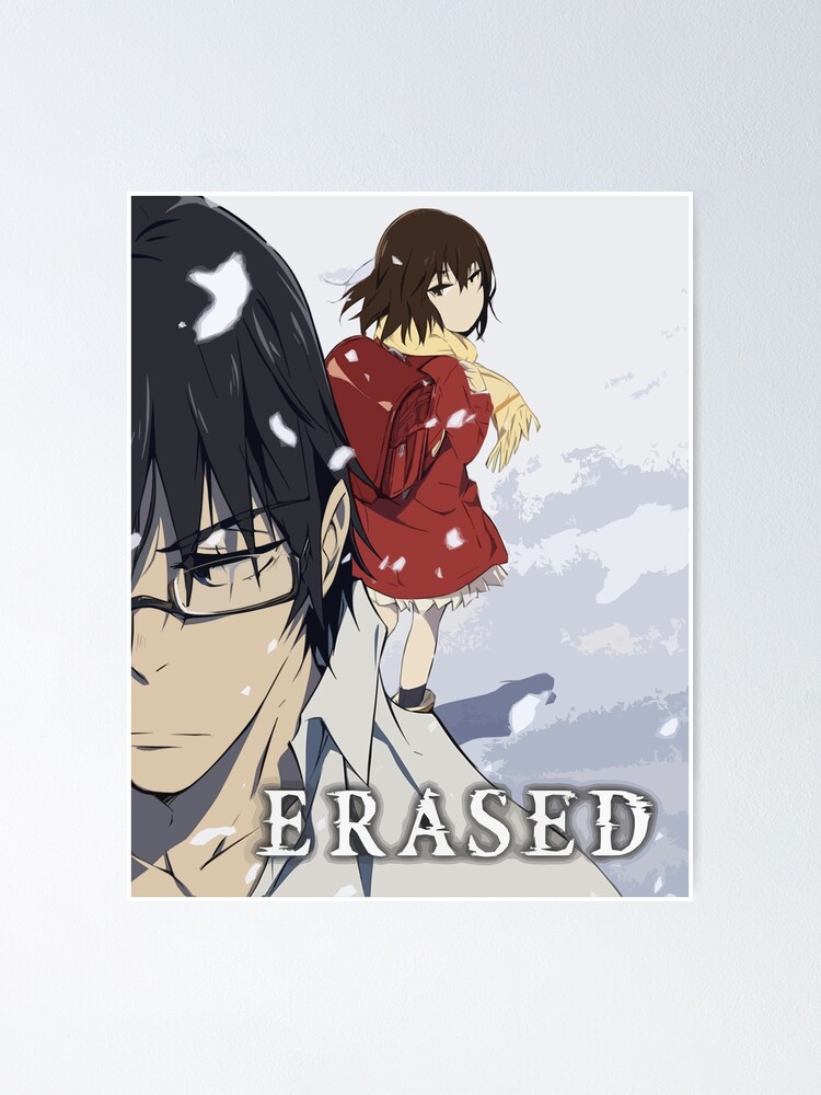  Erased Poster Print,Anime Wall Decoration,Main Characters Art  Print,Boys and Girls Art Poster,Anime Wall Art (A4-8.5'' x 11''): Posters &  Prints