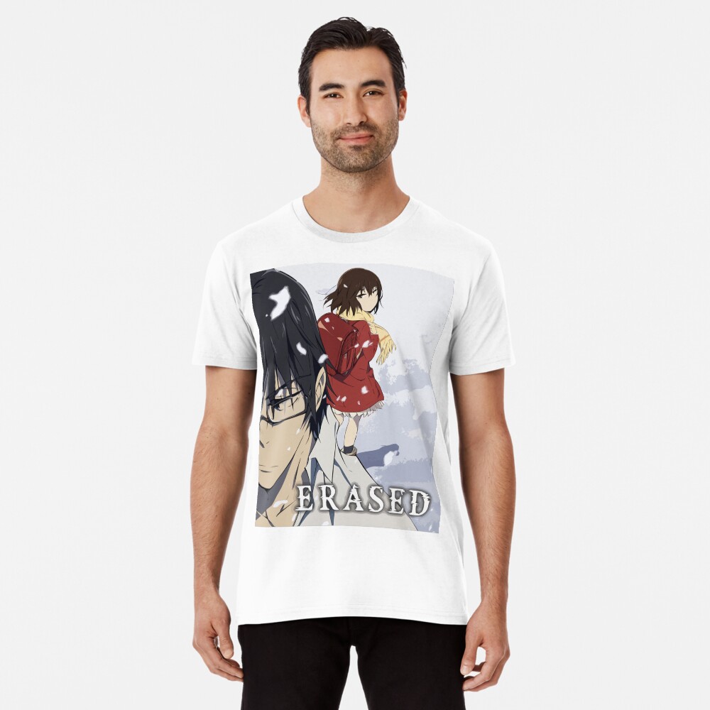 Erased Anime T-Shirt Unisex Cotton Tee Shirt Manga Gift Quality n1324