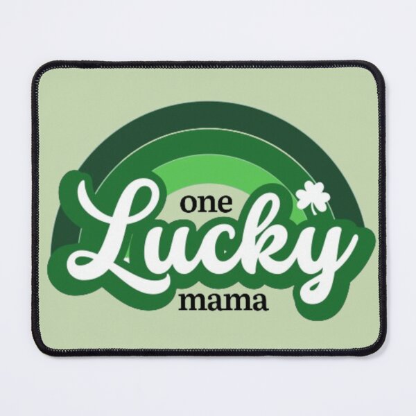 Item preview, Trendy Happy St Patrick's Day One Lucky Mama Slogan Gift Idea designed and sold by Vintage Eclectic Visuals.