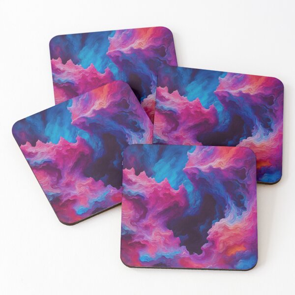Item preview, Otherworldly Landscape Art Print | Swirling Purple, Pink, and Blue Scene designed and sold by colorvisionart.