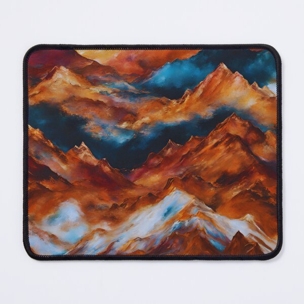 Item preview, Velvet Copper Mountains Art Print | Rich and Luxurious Landscape designed and sold by colorvisionart.