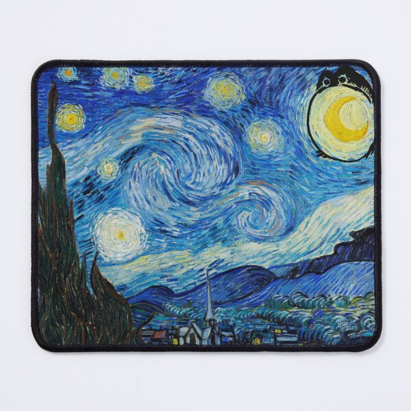 Item preview, Starry Night Grump: Matsumotos Frog Shines in Van Goghs Sky designed and sold by EmeraldeaArt.