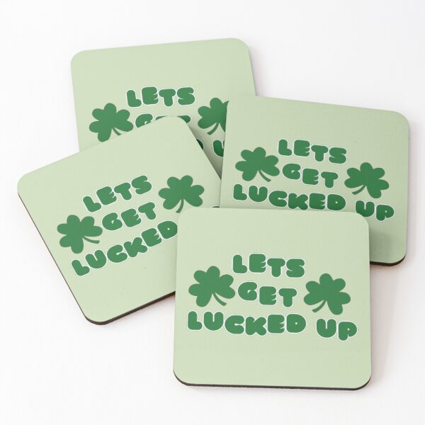 Item preview, Unisex Green St Patrick's Day Let's Get Lucked Up Trendy Slogan Gift Idea designed and sold by Vintage Eclectic Visuals.