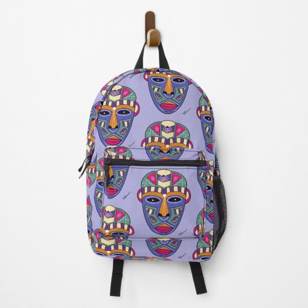 Item preview, African art - Tribal Mask on purple background  designed and sold by Dorothea Neumann.
