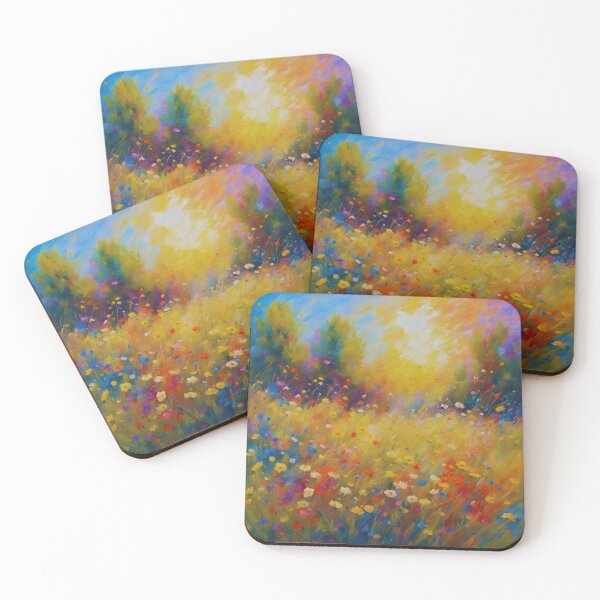 Item preview, Sunlit Meadow Dance Art Print | Whimsical Nature Scene designed and sold by colorvisionart.