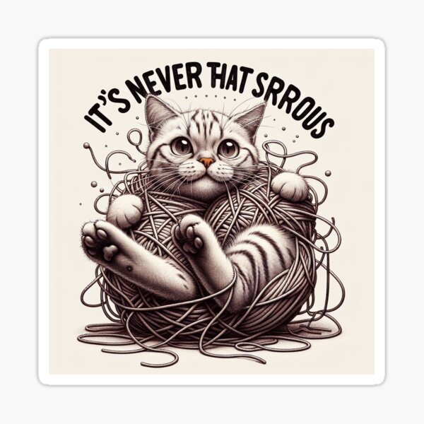 Seriously Catty Sticker