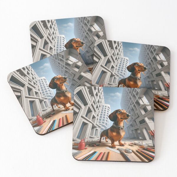 Item preview, Surrealist Dachshund Wonderland designed and sold by PawspectCreate.