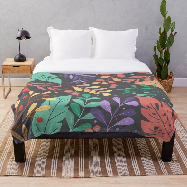 Item preview, Abstract Leaves and Berries Plants Print Motif designed and sold by GraphicAlchemy.