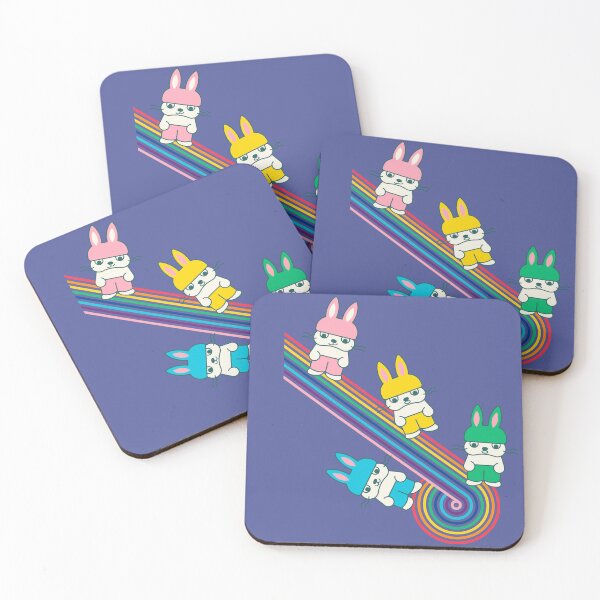 Item preview, Rainbow cute kawaii baby bunnies falling down designed and sold by Webstudio  2Amigos.