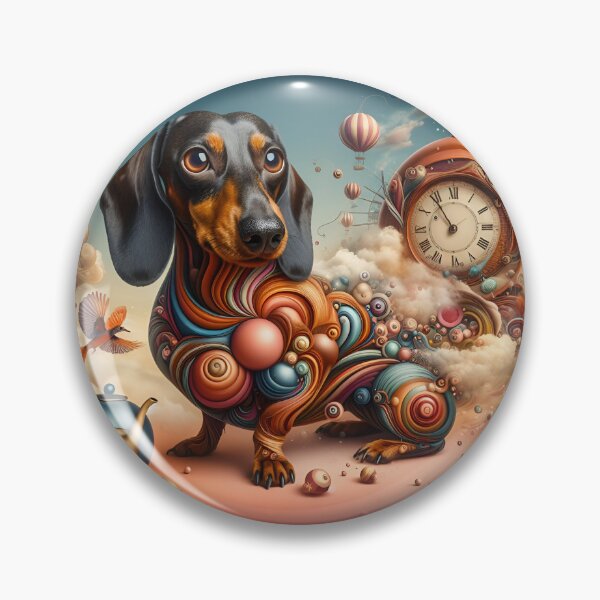 Item preview, Surrealist Dachshund Showcase designed and sold by PawspectCreate.