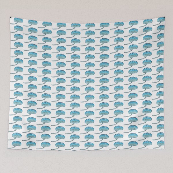 Item preview, Blue Mushroom - Mycena Interrupta designed and sold by ElomaArts.