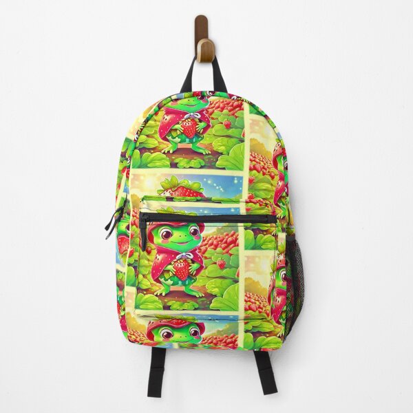 Item preview, Strawberry Frog: Adorable Chibi Cartoon designed and sold by Health And Fitness Posts e-Store.