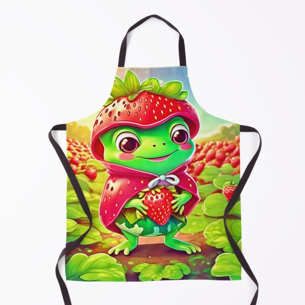 Item preview, Strawberry Frog: Adorable Chibi Cartoon designed and sold by Health And Fitness Posts e-Store.